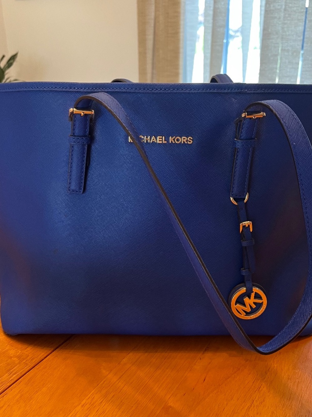 Michael Kors- Large Blue Jet Set Tote